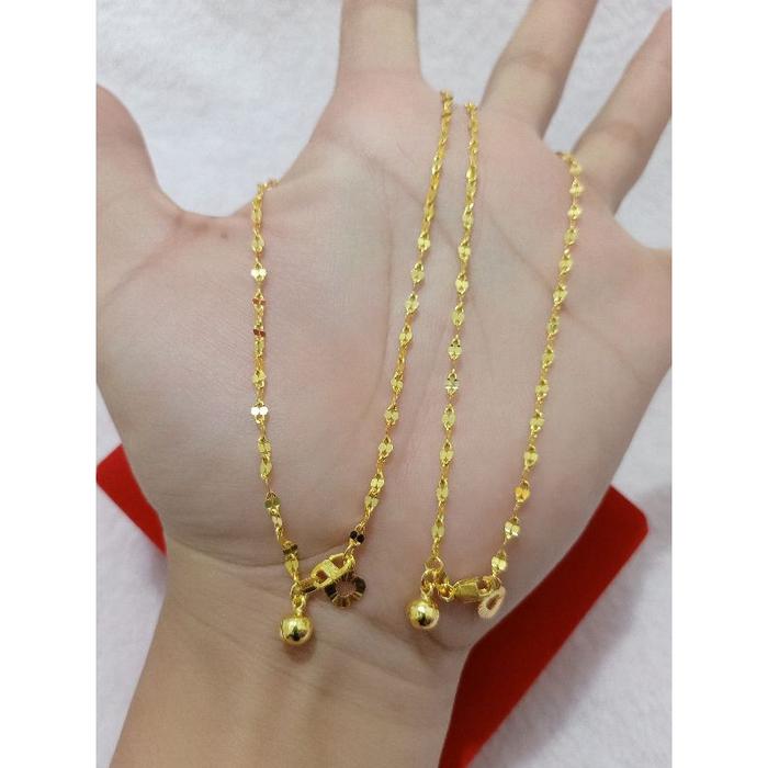 Gelang Kaki Perak 925 Lapis Mas Asli Bersertifikat