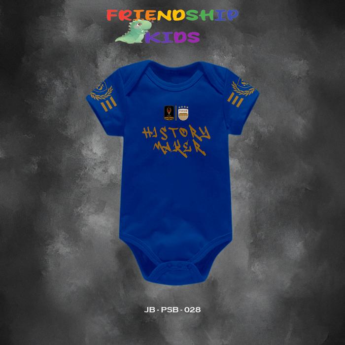 JUMPER PENDEK BAYI 0 - 12 BULAN JUMPSUIT BABY PERSIB BANDUNG HISTORY MAKER