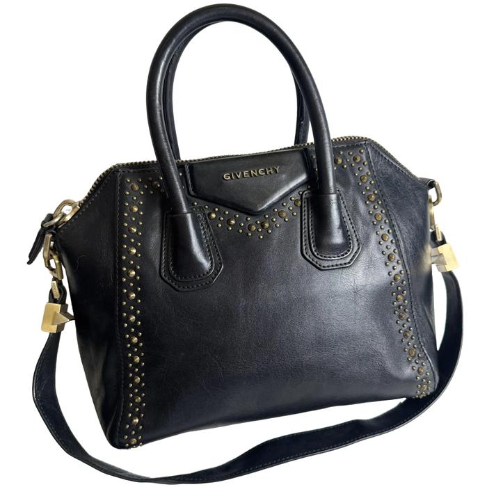 GIVENCHY** ANTIGONA STUDDED LEATHER PRELOVED BAG BRANDED