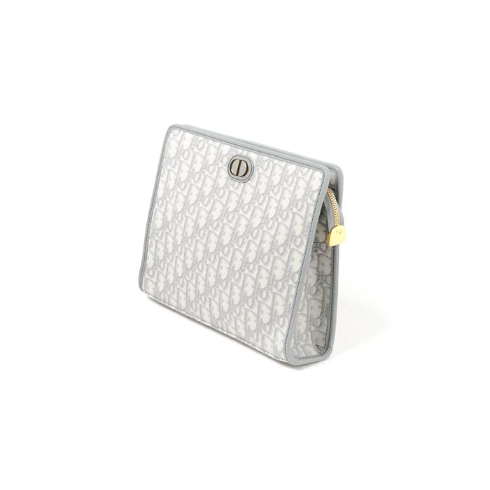 Tas CHRISTIAN DIOR MONTAIGNE 30 DEA OBLIQUE GREY TRIANGLE CLUTCH 100% ORIGINAL
