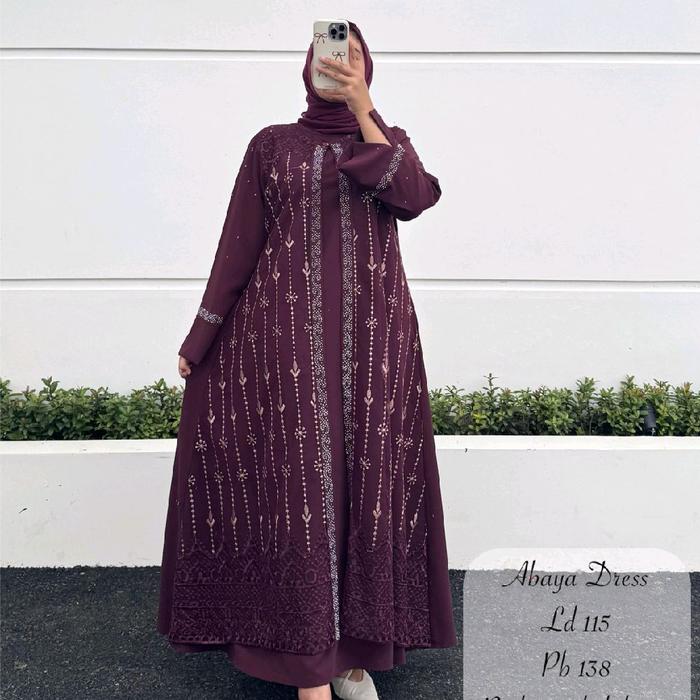 Abaya Dress by Annisa/ Gamis Muslim Terbaru Brukat Premium Mewah Syari