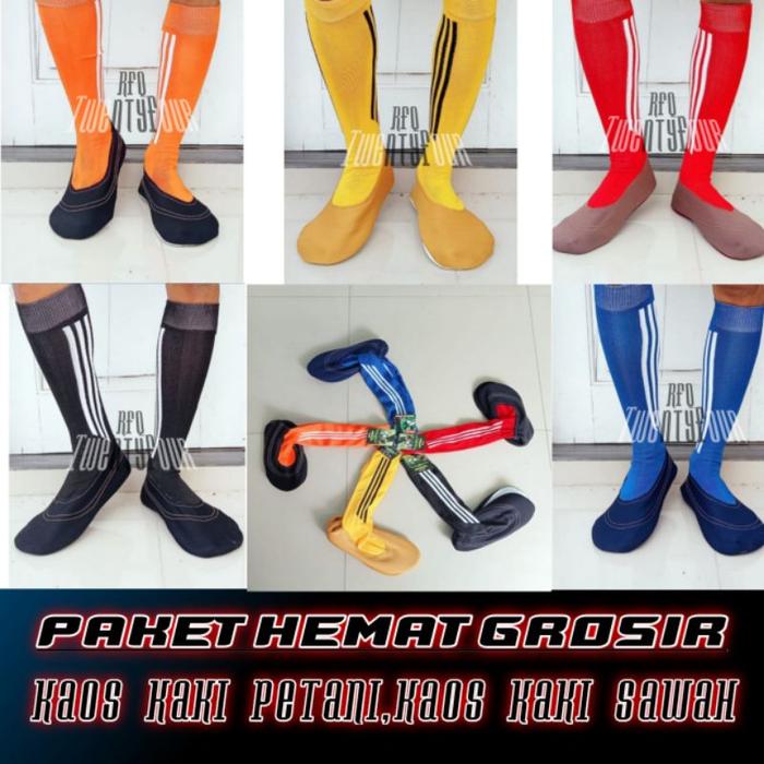 (Paket Hemat Grosir 20pcs / 1 Kodi) Koas kaki Sawah,Kaos kaki Petani Anti Cangkang Keong Anti Lumpur