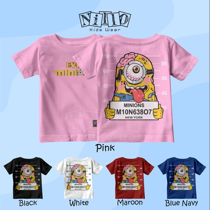 Kaos Anak Evil Minion/Kaos Anak Laki-Laki/Kaos Anak Perempuan,Unisex/Kaos Dewasa/Kaos Katun Combed 3
