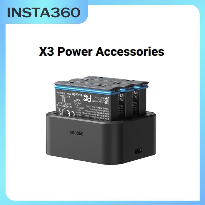 Insta360 X3 Battery 1800mAh & Charging Hub Original Power Accessories