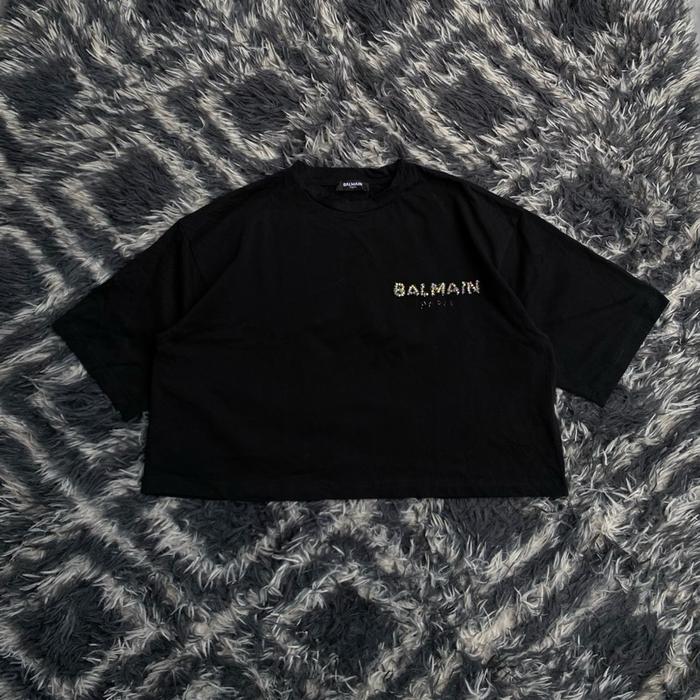 Tshirt balmain paris crop top women