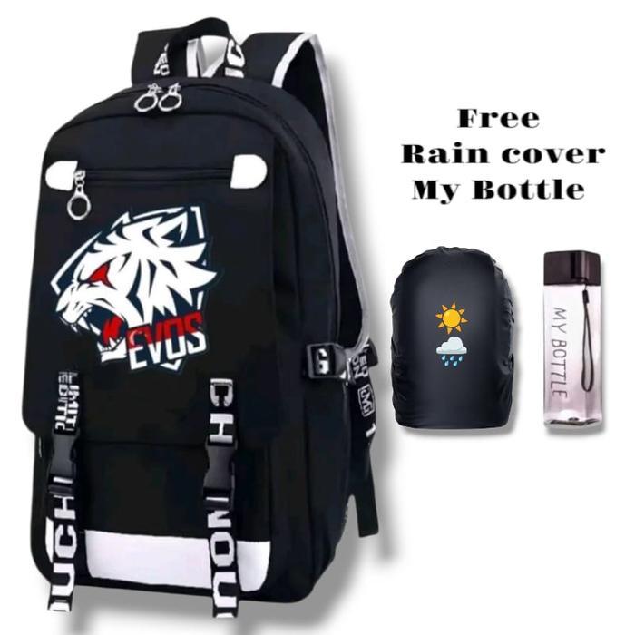 PREMIUM Evos Tas Sekolah Anak Laki-Laki SD & TK Desain Aesthetic Fashion Korean Style dengan Rain Co