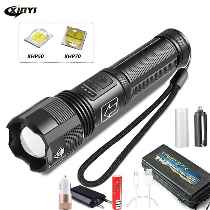 800000LM Led Flashlight High Quality XHP70.2 XHP50.2 Tactical Hunting