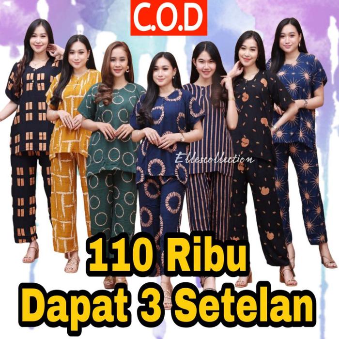 PROMO SETELAN CABUTAN WANITA 100RB DAPAT 3 SETELAN TERLARIS | SETELAN CP BUSUI BUY 1 GET 3 | SETELAN