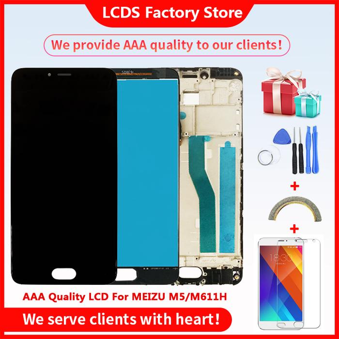 5.2" AAA Quality LCD For MEIZU M5 Lcd With Frame Display Screen Touch