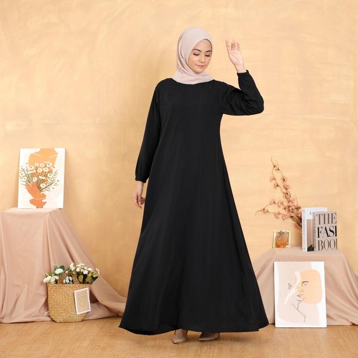 Gamis Abaya Basic Polos Gamis Fashion Muslimah / Busana Muslimah Bahan Wolfis Premium Grade A