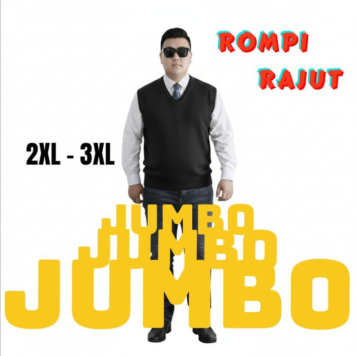 Rompi Rajut Pria Style Jumbo Keren VNECK KOREA LOOK Kantor Semi Formal Vest Bahan Knitting Benang Ha