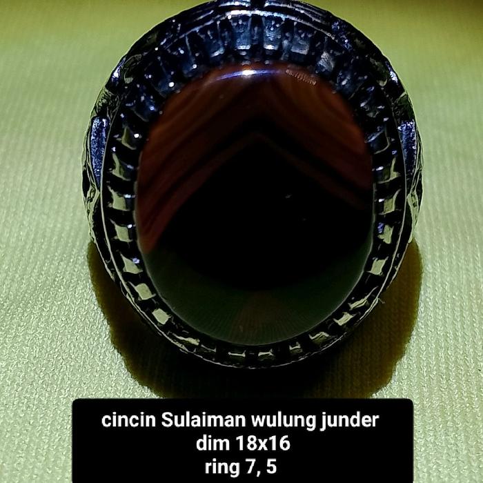 Cincin Sulaiman Wulung Junder Dim 18x16 Ring 7,5 - Perhiasan Tangan ring ikat alpaka super