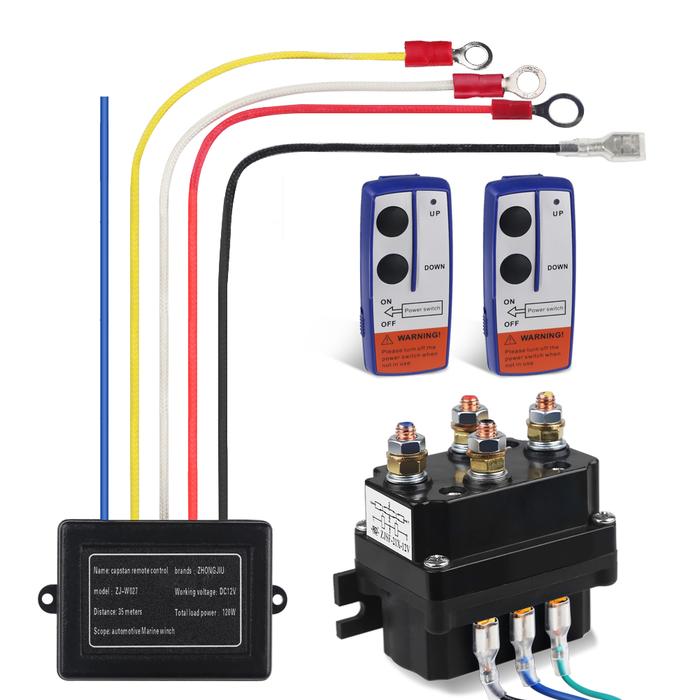 12V 250A Winch Remote Contactor Winch Control Solenoid Relay Twin