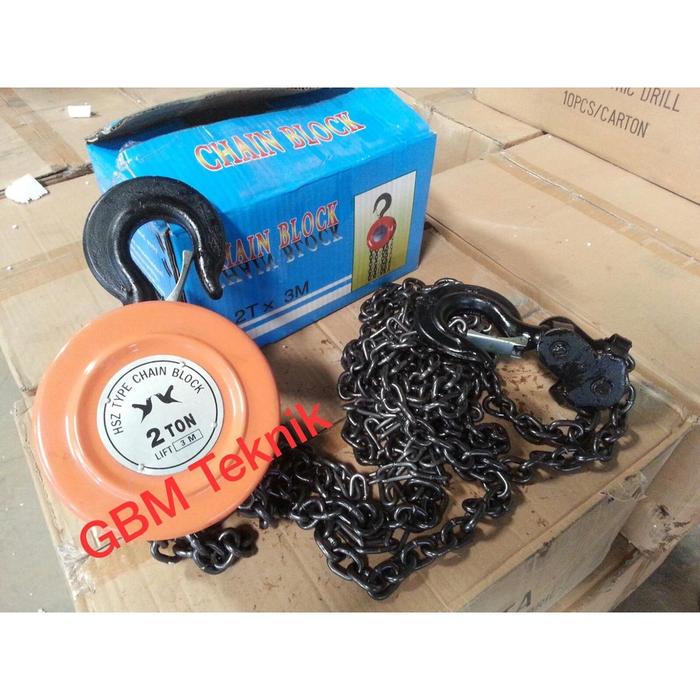 CHAIN BLOCK 2 TON (2TON X DAN 2TON X 5M) / TAKEL KATROL KEREKAN KAPASITAS 2 TON