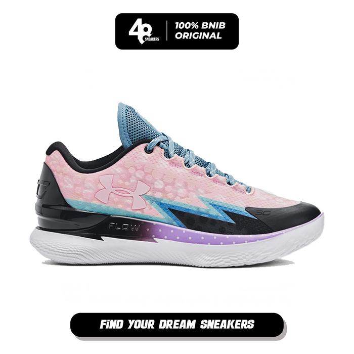Sepatu Basket Unisex Under Armour Stephen Curry 1 Low Flotro Draft Day Pink Purple (3026278-400) Ori