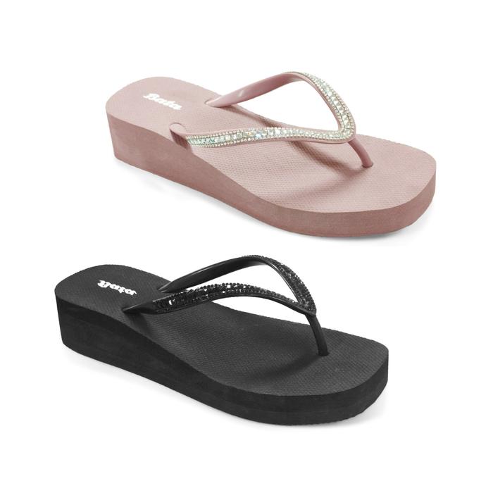 [CLEARANCE SALE] BATA - DARCY "Rubber" Sendal Jepit Wedges Wanita - Sandal Karet Cewek