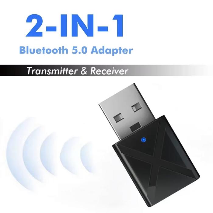 Bluetooth 5.0 Audio Transmitter Receiver Mini USB 3.5mm AUX Jack Stereo Music Wireless Bluetooth Ada