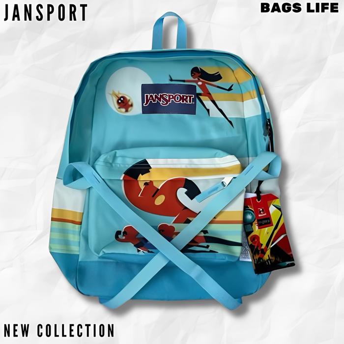 BAGS LIFE - TAS JANSPORT DISNEY INCREDIBLE2 TOSCA ORIGINAL - TAS JANSPORT INCREDIBLE TOSCA FULL TAG 