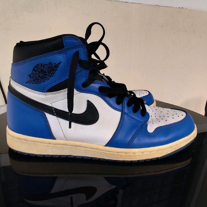 Sepatu Nike Air Jordan 1 Royal Blue Original, Size 44, No box (sudah rusak/dibuang), hanya ada box s