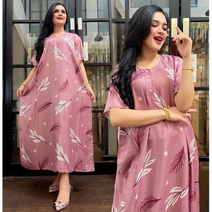 DASTER JUMBO BUSUI DJ MAURA LD 120 TERBARU KANCING DEPAN LENGAN PENDEK MURAH ADEM RAYON BATIK PEKALO