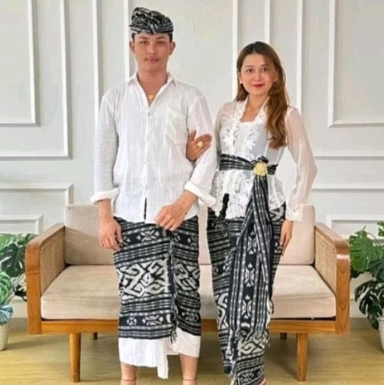 Kamben Premium Couple Blanket - Saput Blanket / Busana Adat Bali Motif Pasangan Pasangan Tenun Kain 