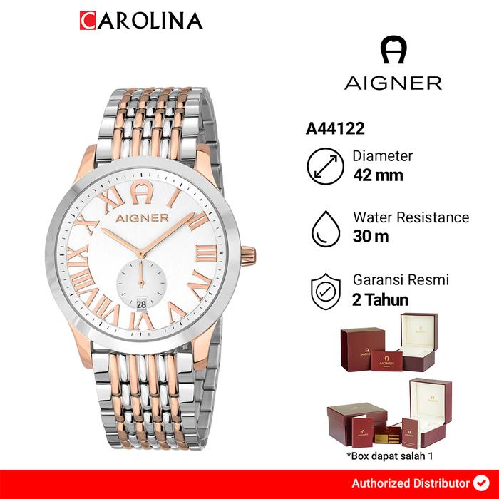 Jam Tangan Pria AIGNER Treviso A44122 White Dial Stainless Steel Strap