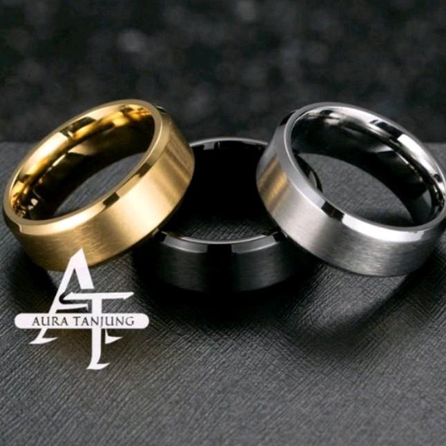 cicin titanium pria wanita hitam sliver gold Rings cincin tali semar jawa cincin pramuka - 