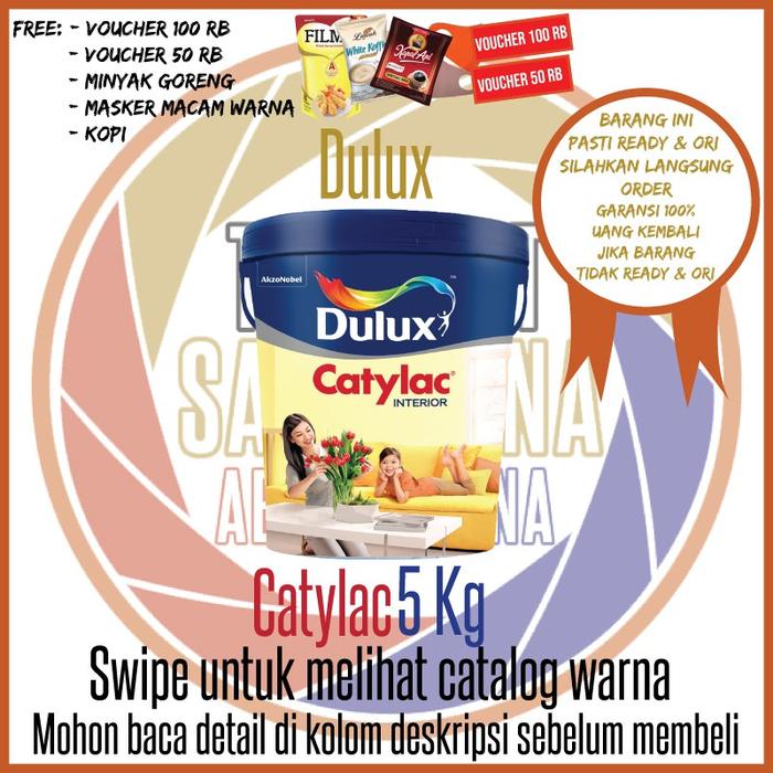 Cat Dulux Catylac 5 Kg Putih / 1501 / Warna / Cat Interior Galon