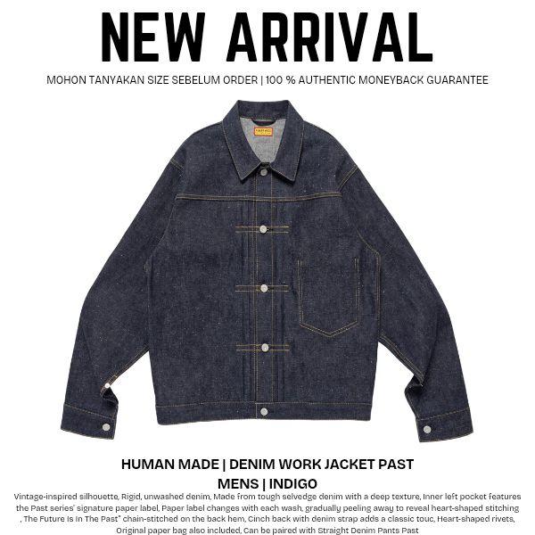 Human Made Jaket Kerja Denim Past Pria Indigo Original 100%