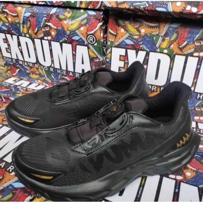 Termurah Sepatu Exduma Sparko Tali Putar/Exduma Super Black brotherhood ori