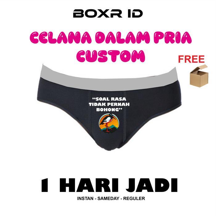 Celana Dalam Pria Custom Boxer Custom  Foto Bango