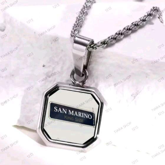 SAN MARINO  kalung liontin warna putih terbaru utk berpenampilan keren.