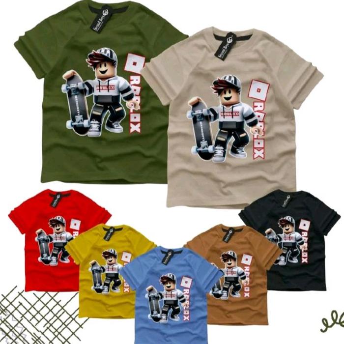 kaos anak roblox series 1-10 tahun nyaman adem