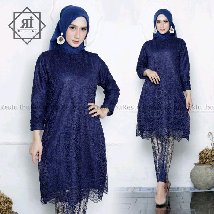 Dewi • Setelan Kebaya Modern / Kebaya Tunik Brokat Model Simple / Kebaya Jumbo Wanita Muslimah / Keb