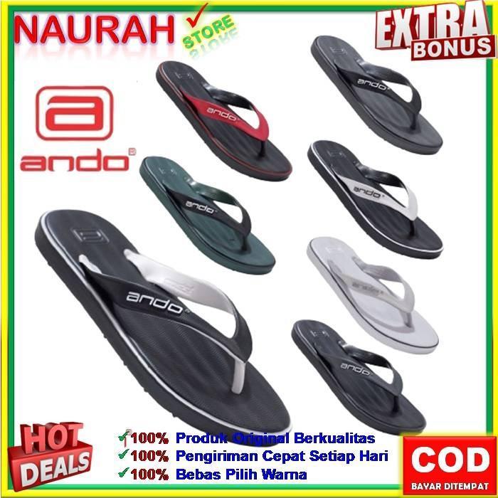 TERLARIS!!! ANDO OFFICIAL SANDAL JEPIT BOMBER JEPIT CASUAL ORIGINAL KUALITAS IMPORT PROMO DISKON MUR