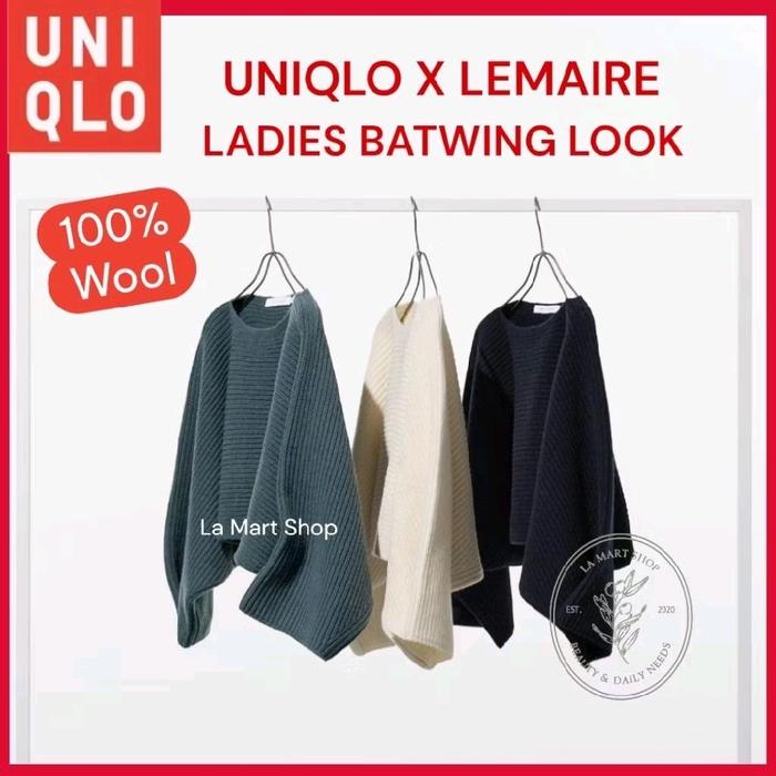 (100% ORI UNIQLO JAPAN) Uniqlo and Lemaire Ladies Batwing Sweater 100% WOOL