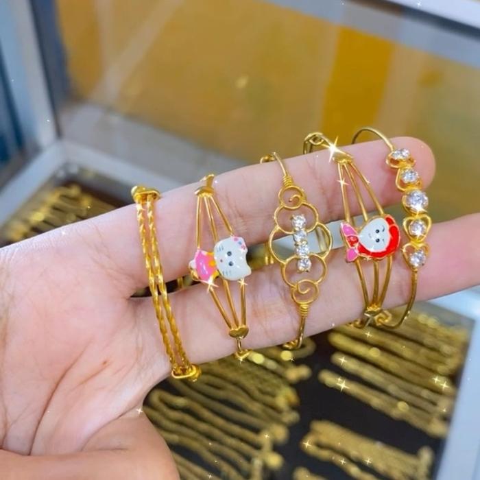 Gelang bayi gelang bangle bayi gelang beagle bayi adjustable gelang bayi dua gram