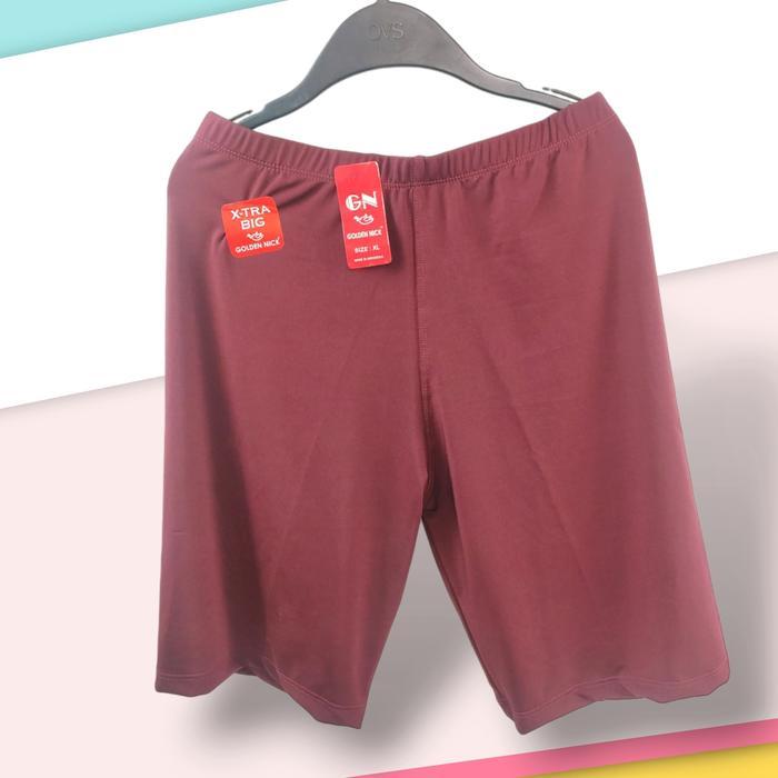 K364 (3Pcs) Golden Nick Short Pants Jumbo Wanita Dewasa Dan Remaja, Celana Short, Legging Pendek Siz