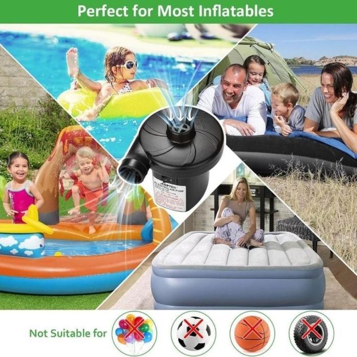 BOLTIX - Pompa Angin colokan Listrik 2 In 1 Ac Air Pump Vacuum And Blow Pompa Kolam Renang, Kasur, B