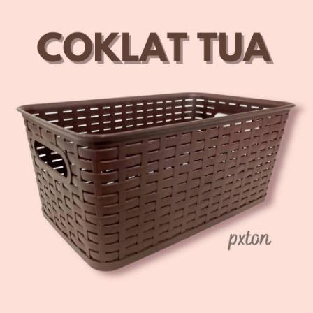 PXTON KERANJANG SERBAGUNA PXTON / TEMPAT PENYIMPANAN / KERANJANG RAJUTAN /organizer box RAK KOSMETIK