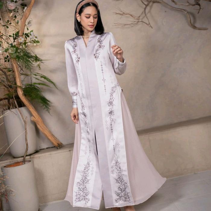 Dress Auntum Blush - Dress Premium - Dress Pesta - Dress Silver - Gamis Grey - Gamis Pesta - Gamis S