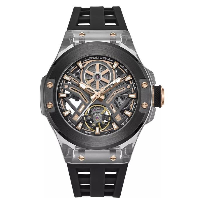 Jam Tangan Police PEWGR0082202 Cyclone Automatic Silicone Strap