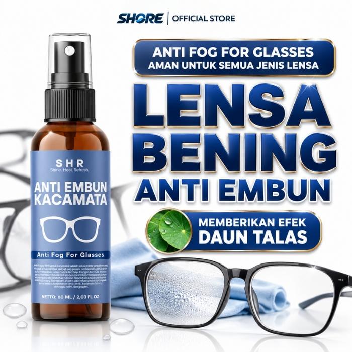 SHORE - Anti Fog Kacamata, Membuat Lensa Kacamata Menjadi Tahan Air dengan Efek Daun Talas
