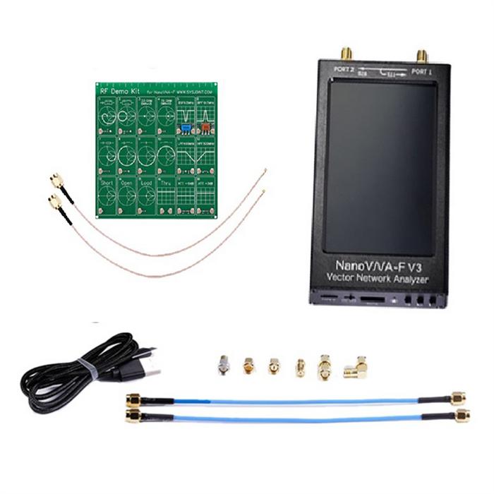 NanoVNA-F V3 4.3 Inch 6GHz HF VHF UHF Vector Network yzer Antenna yzer SWR VNA Meter with RF Demo Ki