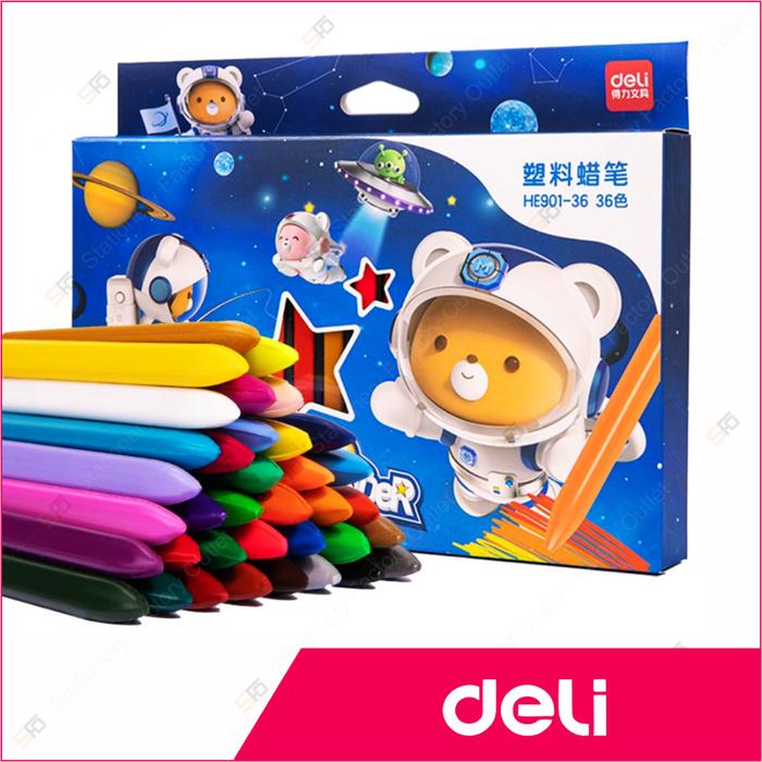 Crayon Plastik Deli isi 36 - HE901-36