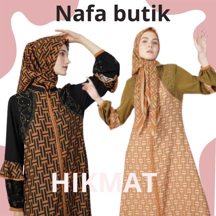 HIKMAT ABAYA A9211_03 BLACK DAN OLIVE