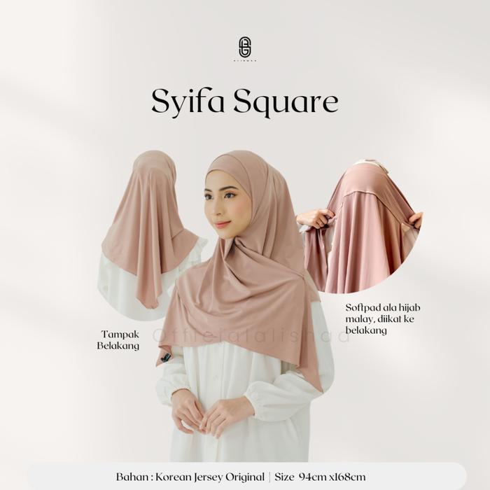 Officialalishaa - SYIFA INSTAN SQUARE / Hijab Instan Premium / Hijab kekinian satset / hijab jersey 
