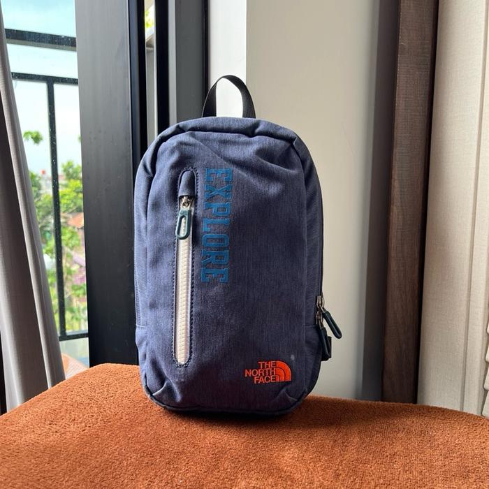 crossbody tas punggung second TNF the north face biru untuk sekolah kerja atau travelling
