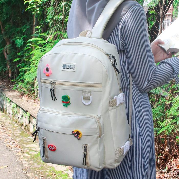 TERJAMIN JJ BAGS Ransel Wanita Perempuan Remaja Dewasa Terbaru Populer Viral Tas Sekolah Cewek Gendo