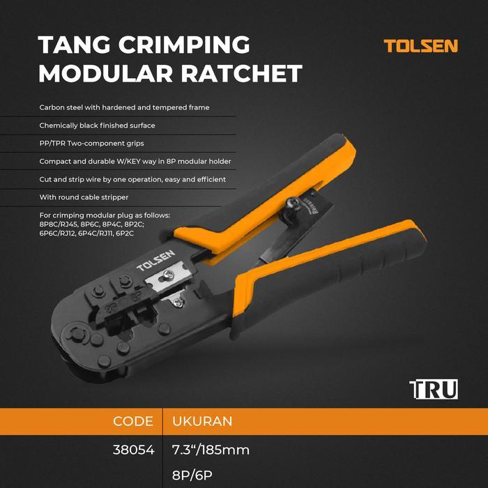 Modular Crimping Tool / Tang Crimping Ratchet / Crimping Tool TOLSEN